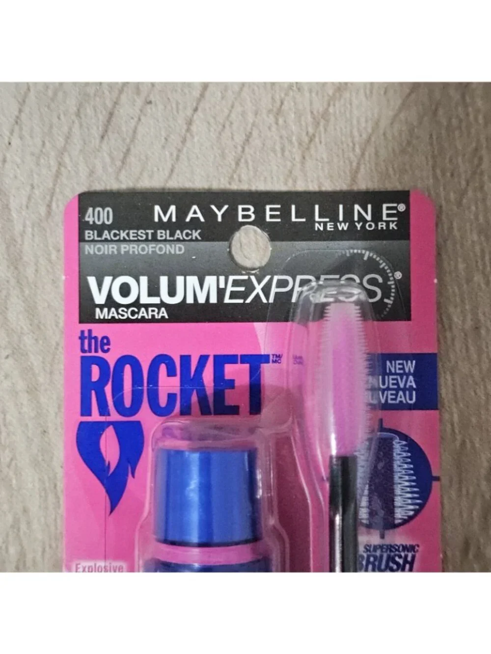 3 Pack Maybelline Volum'Express The Rocket Washable Mascara 400 Blackest Black